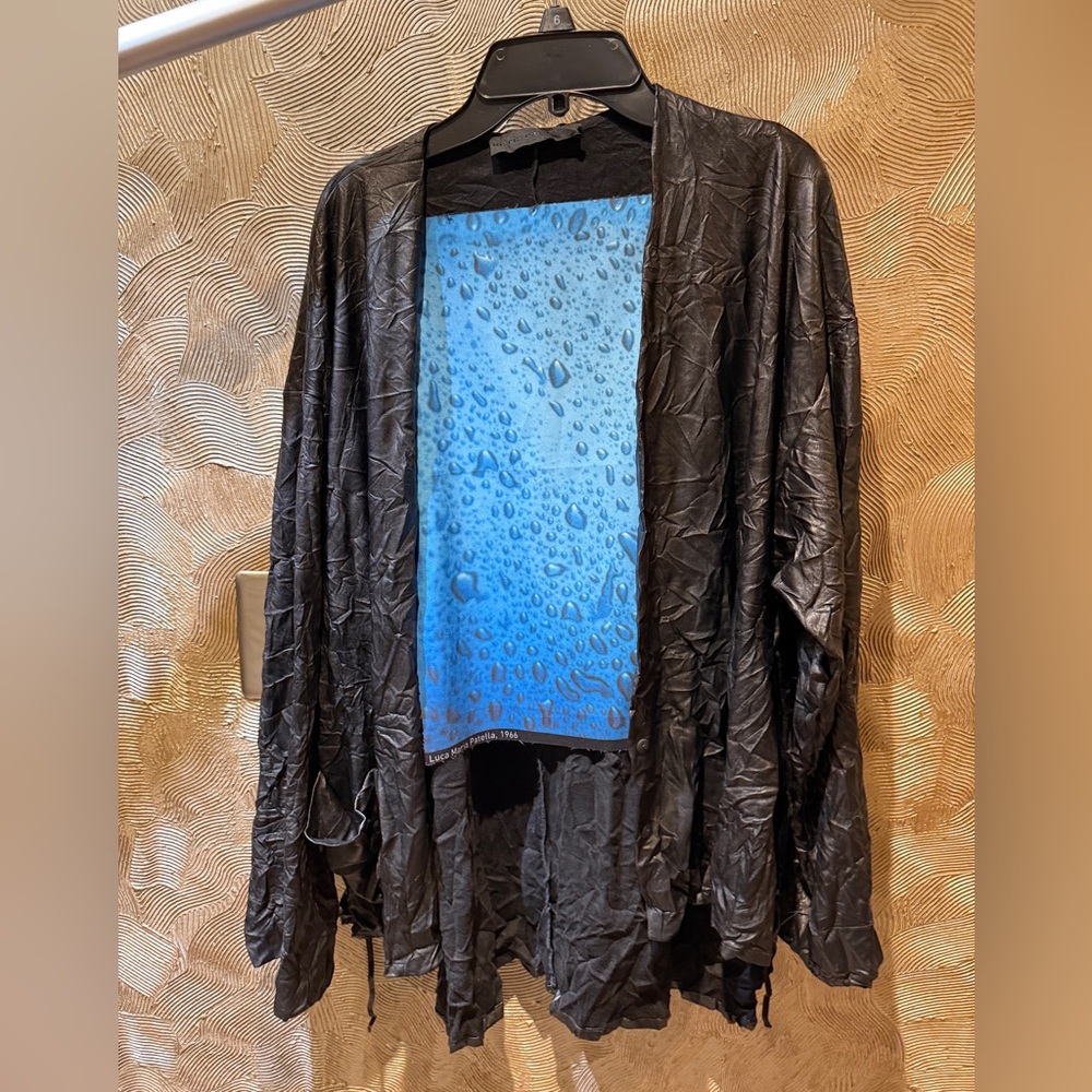 Maria Calderara - Milan, Crinkled Faux Leather Sweater.
